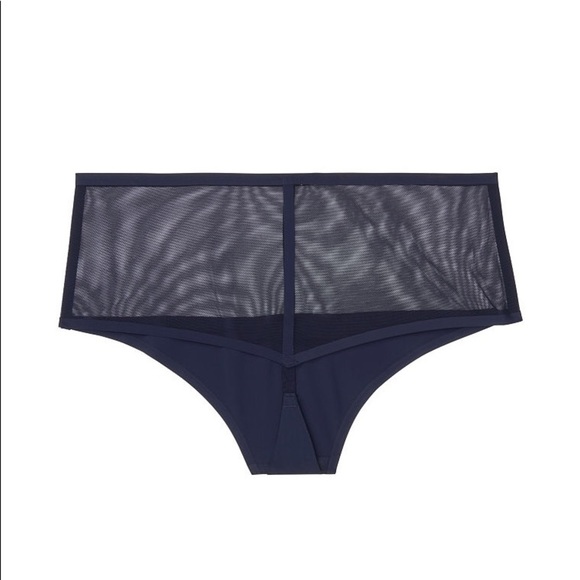 Victoria's Secret Luxe Lingerie High-Waist V-String Panty Black Ensign XS NEW - Picture 2 of 5